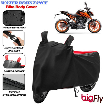 BigFly Two Wheeler Cover for KTM(200 Duke, Black, Red)