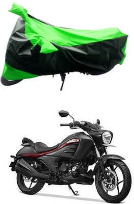 Mdstar Waterproof Two Wheeler Cover for Suzuki(Intruder 250, Green, Black)