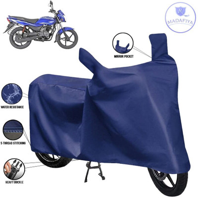 MADAFIYA Waterproof Two Wheeler Cover for Bajaj(Platina 125, Blue)