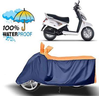 ROYAL AUTO MART Waterproof Two Wheeler Cover for Mahindra(Gusto 125, Blue, Orange)