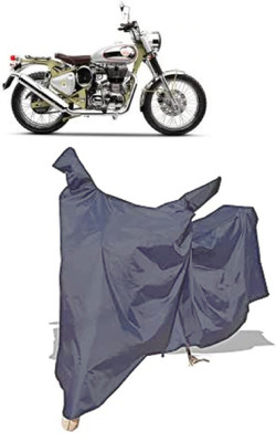 Amexride Two Wheeler Cover for Royal Enfield(Bullet Trials 500, Grey)