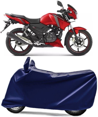 AUCTIMO Two Wheeler Cover for TVS(Apache RTR 160, Blue)