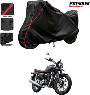 GOSHIV-car and bike accessories Waterproof Two Wheeler Cover for Honda(Hness CB350, Black, Red)