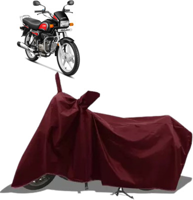 Mdstar Waterproof Two Wheeler Cover for Hero(Splendor, Maroon)
