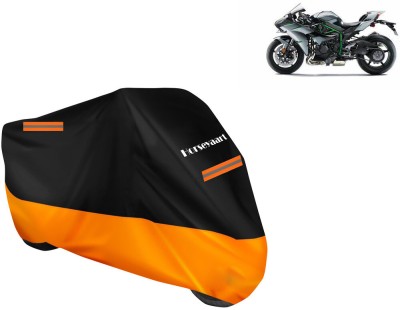 Horseyaart Waterproof Two Wheeler Cover for Kawasaki(Ninja H2 BS6, Orange)