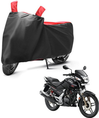 sowelar Waterproof Two Wheeler Cover for Hero(CBZ, Black, Red)