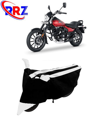 RRZ Waterproof Two Wheeler Cover for Bajaj(Avenger Street 160, Black, White)
