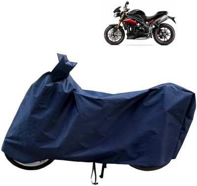 Horseyaart Waterproof Two Wheeler Cover for Triumph(Speed Triple ABS, Blue)