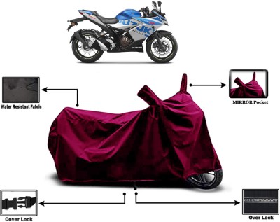 Amexride Two Wheeler Cover for Suzuki(Gixxer SF 250, Maroon)