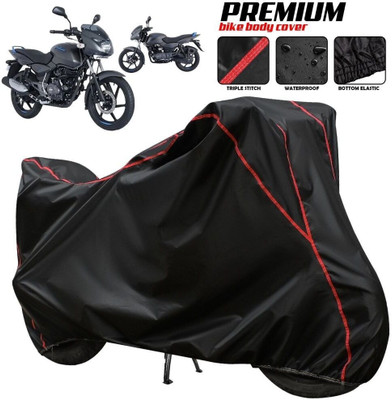 AutoGalaxy Waterproof Two Wheeler Cover for Bajaj(Pulsar 125, Black, Red, Multicolor)