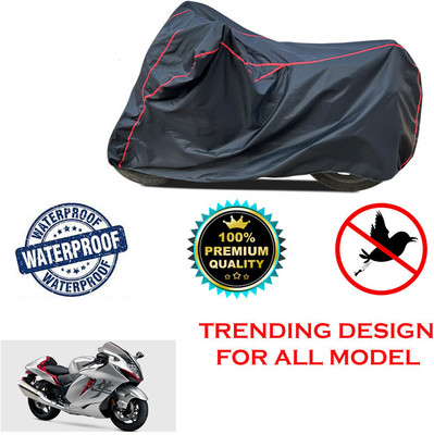 THE REAL ARV Waterproof Two Wheeler Cover for Suzuki(Hayabusa, Black)