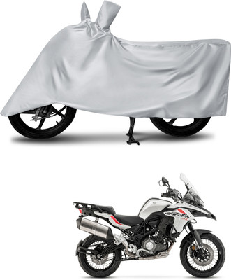 aosis Two Wheeler Cover for Benelli(TRK 502, Silver)