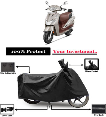 Amexride Two Wheeler Cover for Hero(Destini 125, Black)