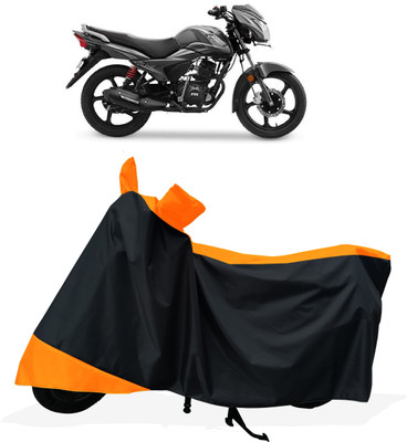 Tricway Two Wheeler Cover for TVS(Victor BS6, Orange)