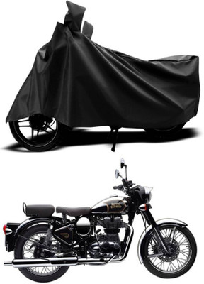 KEDIT Two Wheeler Cover for Royal Enfield(Bullet 500, Black)