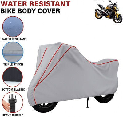 BigFly Waterproof Two Wheeler Cover for TVS(Apache RTR 310, Grey, Red)