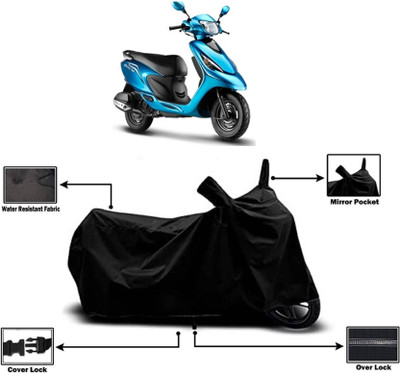 KEDIT Two Wheeler Cover for TVS(Zest, Black)