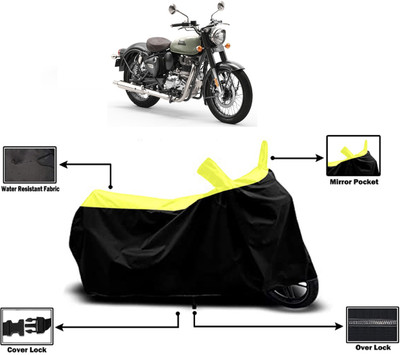 Amexride Two Wheeler Cover for Royal Enfield(Classic 350, Yellow)