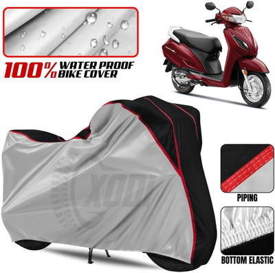 xodi Waterproof Two Wheeler Cover for Honda(Activa, Silver, Black)