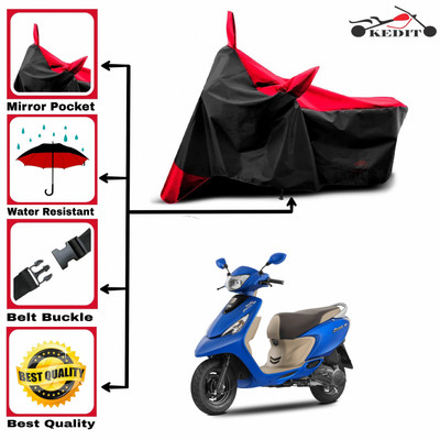 AASHTIK MART Two Wheeler Cover for TVS(Scooty Zest BS6, Red, Black)
