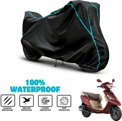 ANTHUB Waterproof Two Wheeler Cover for TVS(Scooty Zest 110, Black)