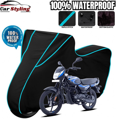 Car Styling Waterproof Two Wheeler Cover for Honda(CD 110 Dream, Black, Blue)