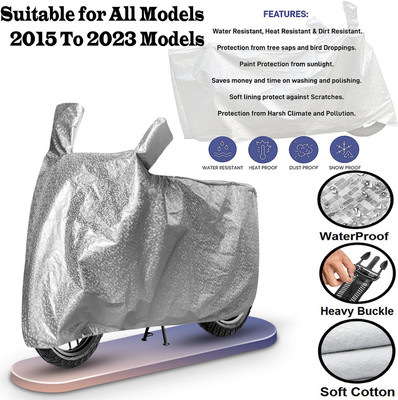 THE AACRC Waterproof Two Wheeler Cover for LML(Graptor, Silver)