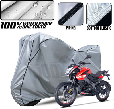 SThanaveX Waterproof Two Wheeler Cover for Bajaj(Pulsar NS125, Silver, Black)