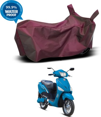 Genipap Waterproof Two Wheeler Cover for Hero(Electric Optima, Maroon)