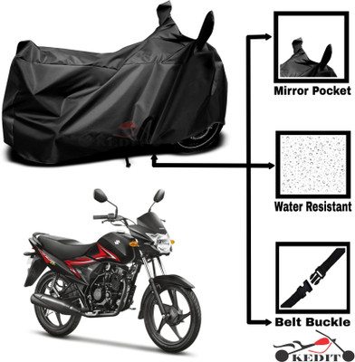 KEDIT Two Wheeler Cover for Universal For Bike(Hayate, Black)