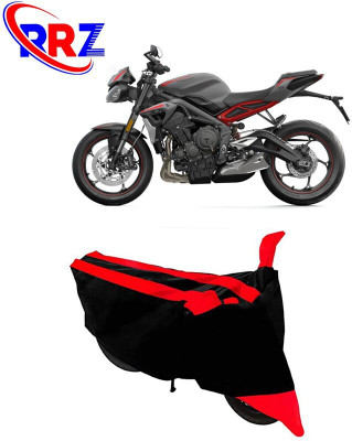 DeepShakshi AUTOMOTIVE Waterproof Two Wheeler Cover for Triumph(Street Triple RS, Black, Red)