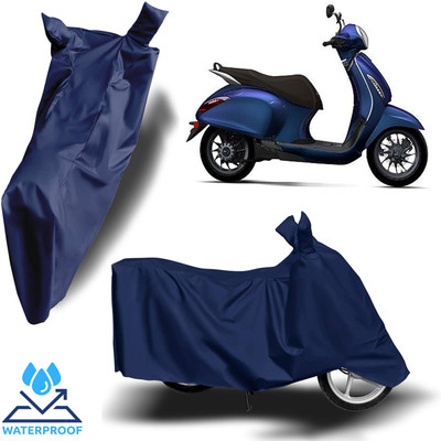 Autoinnovation Waterproof Two Wheeler Cover for Bajaj(Chetak, Blue)