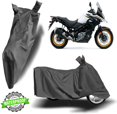Autoinnovation Waterproof Two Wheeler Cover for Suzuki(V-Strom 650 XT, Grey)