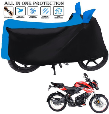 OliverX Waterproof Two Wheeler Cover for Bajaj(Pulsar 200NS FI BS6, Black, Blue)