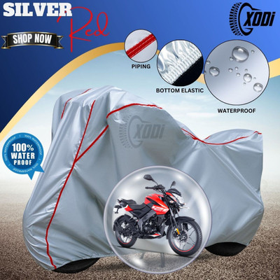 xodi Waterproof Two Wheeler Cover for Bajaj(Pulsar 125, Silver, Red)