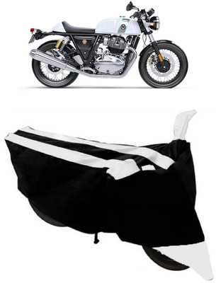 GANPRA Two Wheeler Cover for Royal Enfield(Continental GT 650, Black, White)