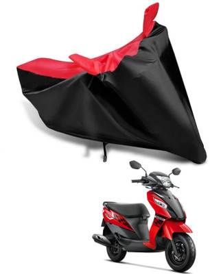 KEDIT Two Wheeler Cover for Suzuki(Let's, Red, Black)