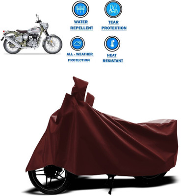 KEDIT Two Wheeler Cover for Royal Enfield(Bullet Trials 500, Maroon)
