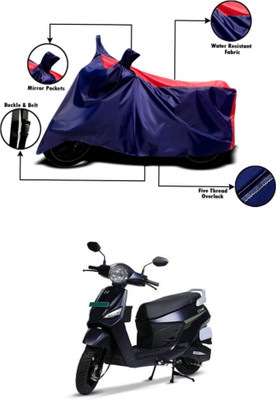 RAQTRO Waterproof Two Wheeler Cover for Bgauss(Electric Scooter, Blue, Red)