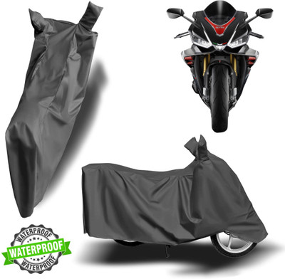 ROYAL AUTO MART Waterproof Two Wheeler Cover for Aprilia(RSV4, Grey)