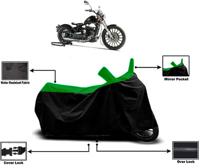 Amexride Two Wheeler Cover for Royal Enfield(Bobber 350, Green)
