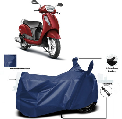 WMIZEXA Waterproof Two Wheeler Cover for Suzuki(Access 125, Blue)