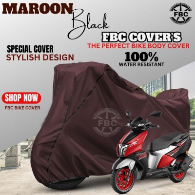 OliverX Waterproof Two Wheeler Cover for TVS(NTORQ, Maroon)