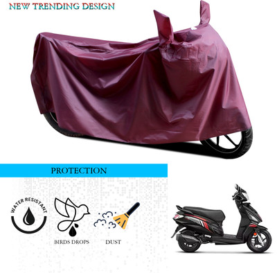 ANTHUB Waterproof Two Wheeler Cover for Hero(Motocorp Maestro Edge 110 BS6, Maroon)
