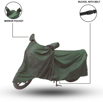 Furnish Flow Two Wheeler Cover for Hero(Pleasure+ 110, Green)