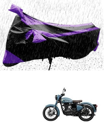 MISSION COLLECTION Waterproof Two Wheeler Cover for Royal Enfield(Classic 350, Purple)