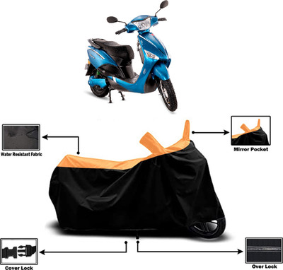 Amexride Two Wheeler Cover for Hero Electric(Electric Optima Plus, Orange)