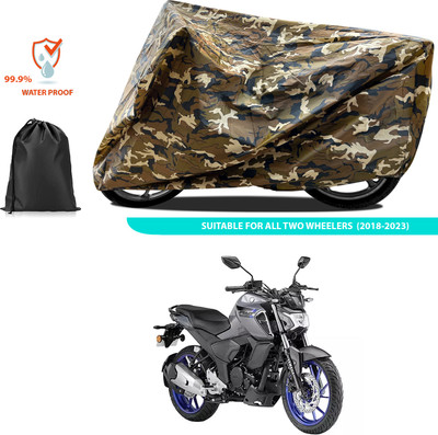PAGORA Waterproof Two Wheeler Cover for Yamaha(FZS-FI V3 BS6, Yellow)