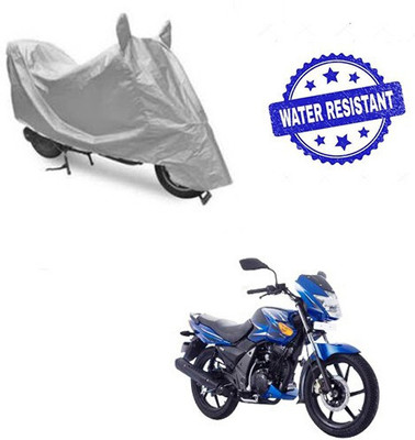 DeepShakshi AUTOMOTIVE Waterproof Two Wheeler Cover for TVS(Flame SR125, Silver)