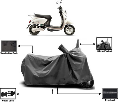 Amexride Two Wheeler Cover for Evolet(Polo BS6, Grey)